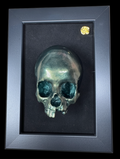 Realistisches Totenkopf-Wanddekor – Handgefertigter Dark Art Rahmen