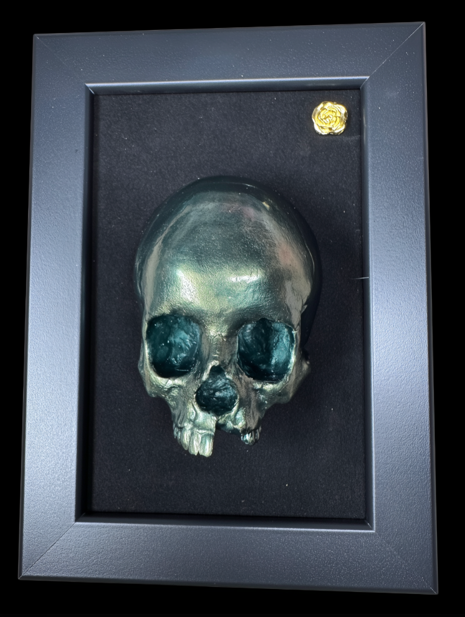 Realistic Skull Wall Deco — Handcrafted Dark Art Frame