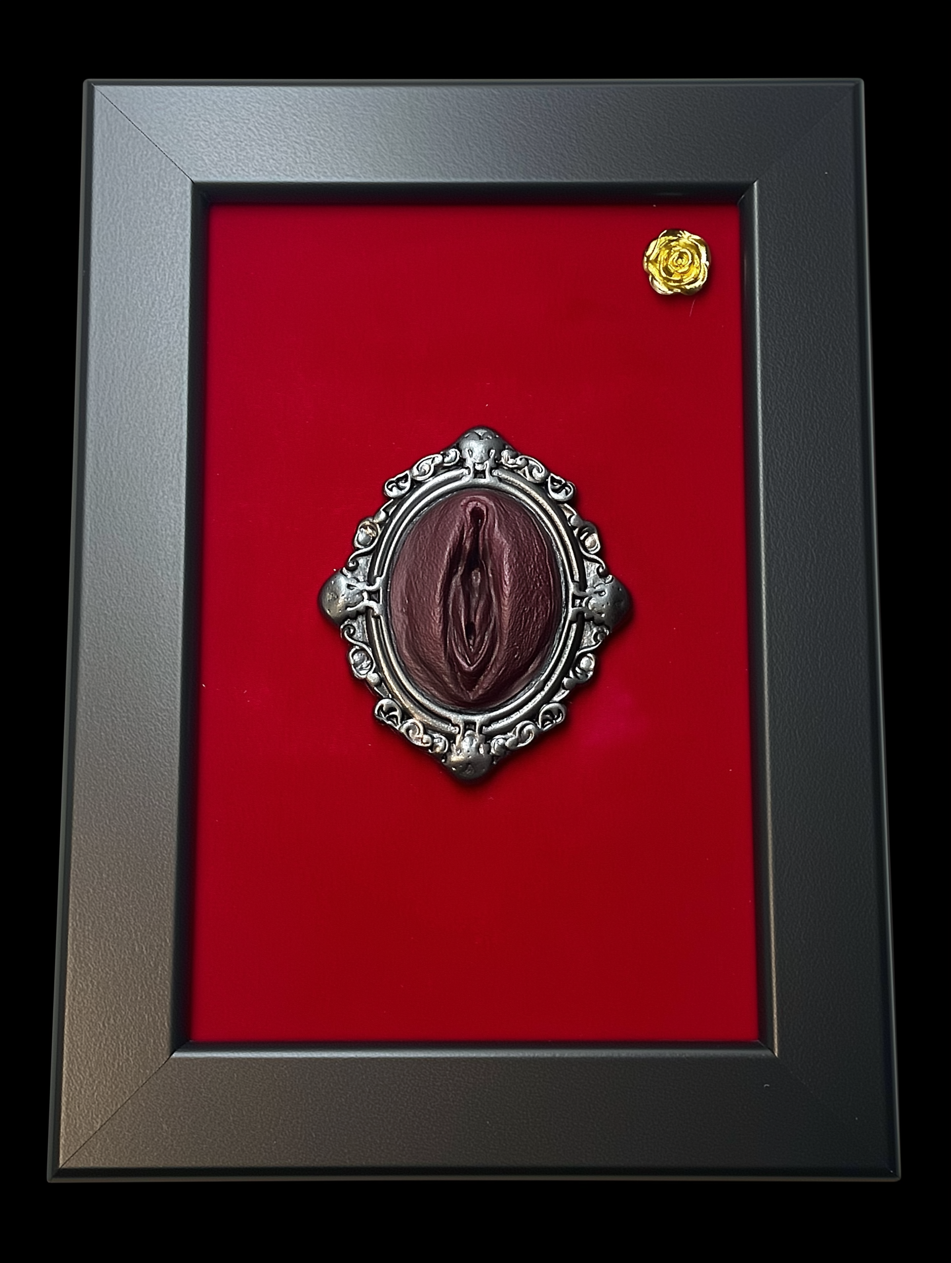 Vulva Wall Deco — Handcrafted Dark Art Frame