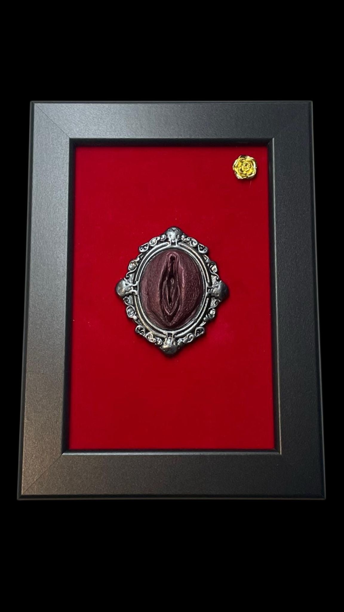 Vulva Wall Deco — Handcrafted Dark Art Frame